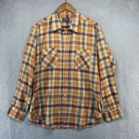 Levi's Other - Vintage Levi's Shirt Mens Extra Large Brown Plaid Check White Tab Rockabilly 70s